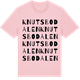 Pink Cotton t-shirt med Knutsbodalen ordlek t-shirt