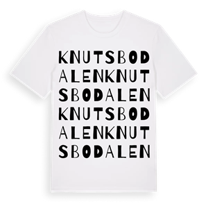 Knutsbodalen ordlek t-shirt – ekologisk bomull t-shirt från Pinshirt