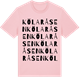 Pink Cotton t-shirt med Kölaråsen ordlek t-shirt