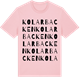 Pink Cotton t-shirt med Kolarbacken ordlek t-shirt