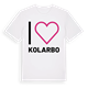 White t-shirt med Jag älskar Kolarbo t-shirt stort tryck