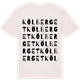 Vintage White t-shirt med Kölberget ordlek t-shirt