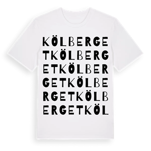 Kölberget ordlek t-shirt – ekologisk bomull t-shirt från Pinshirt