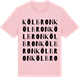 Pink Cotton t-shirt med Kölbron ordlek t-shirt