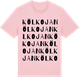 Pink Cotton t-shirt med Kölkojan ordlek t-shirt