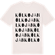 Vintage White t-shirt med Kölkojan ordlek t-shirt