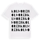 White t-shirt med Kolmoren ordlek t-shirt