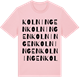 Pink Cotton t-shirt med Kolningen ordlek t-shirt
