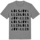 Mid Heather Gray t-shirt med Kölsjövallen ordlek t-shirt