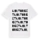 White t-shirt med Koltorget ordlek t-shirt