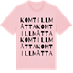 Pink Cotton t-shirt med Komtillmåtta ordlek t-shirt
