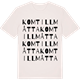 Vintage White t-shirt med Komtillmåtta ordlek t-shirt