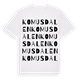 White t-shirt med Komusdalen ordlek t-shirt