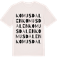 Vintage White t-shirt med Komusdalen ordlek t-shirt