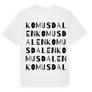 Komusdalen ordlek t-shirt – ekologisk bomull t-shirt från Pinshirt