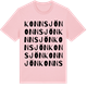 Pink Cotton t-shirt med Konnsjön ordlek t-shirt