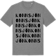 Mid Heather Gray t-shirt med Konnsjön ordlek t-shirt