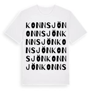Konnsjön ordlek t-shirt – ekologisk bomull t-shirt från Pinshirt