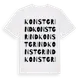 White t-shirt med Konstgrind ordlek t-shirt
