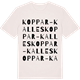 Vintage White t-shirt med Koppar-Kalles ordlek t-shirt