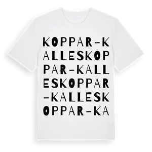 Koppar-Kalles ordlek t-shirt – ekologisk bomull t-shirt från Pinshirt