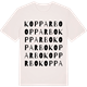 Vintage White t-shirt med Kopparbo ordlek t-shirt