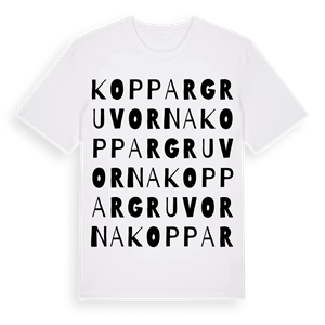 Koppargruvorna ordlek t-shirt – ekologisk bomull t-shirt från Pinshirt