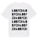 White t-shirt med Korpen ordlek t-shirt