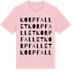 Pink Cotton t-shirt med Korpfallet ordlek t-shirt
