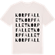 Vintage White t-shirt med Korpfallet ordlek t-shirt