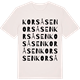 Vintage White t-shirt med Korsåsen ordlek t-shirt