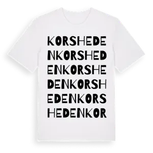 Korsheden ordlek t-shirt – ekologisk bomull t-shirt från Pinshirt