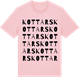 Pink Cotton t-shirt med Kottars ordlek t-shirt