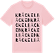 Pink Cotton t-shirt med Kräckelbäcken ordlek t-shirt