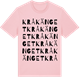 Pink Cotton t-shirt med Kråkänget ordlek t-shirt