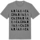Mid Heather Gray t-shirt med Kråkbacken ordlek t-shirt
