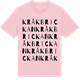 Pink Cotton t-shirt med Kråkbrickan ordlek t-shirt