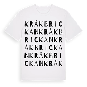 Kråkbrickan ordlek t-shirt – ekologisk bomull t-shirt från Pinshirt
