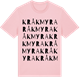 Pink Cotton t-shirt med Kråkmyra ordlek t-shirt