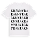 White t-shirt med Kråkmyra ordlek t-shirt
