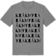 Mid Heather Gray t-shirt med Kråkmyra ordlek t-shirt