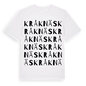 Kråknäs ordlek t-shirt – ekologisk bomull t-shirt från Pinshirt