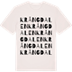 Vintage White t-shirt med Krångdalen ordlek t-shirt