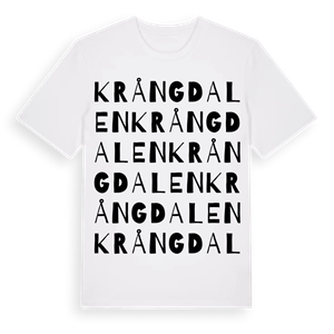 Krångdalen ordlek t-shirt – ekologisk bomull t-shirt från Pinshirt