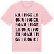 Pink Cotton t-shirt med Kringelbo ordlek t-shirt