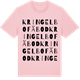 Pink Cotton t-shirt med Kringelbo fäbod ordlek t-shirt