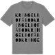 Mid Heather Gray t-shirt med Kringelbo fäbod ordlek t-shirt