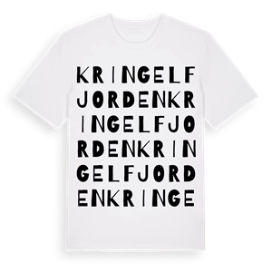 Kringelfjorden ordlek t-shirt – ekologisk bomull t-shirt från Pinshirt