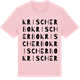 Pink Cotton t-shirt med Krischerbo ordlek t-shirt