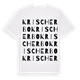 White t-shirt med Krischerbo ordlek t-shirt